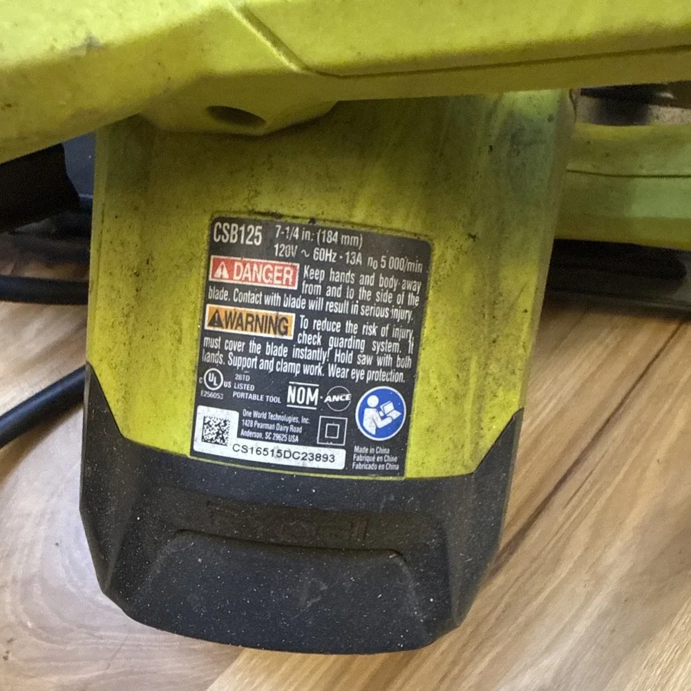Ryobi CSB125VN 120V Amp Corded 7-1/4 in. Circular Saw